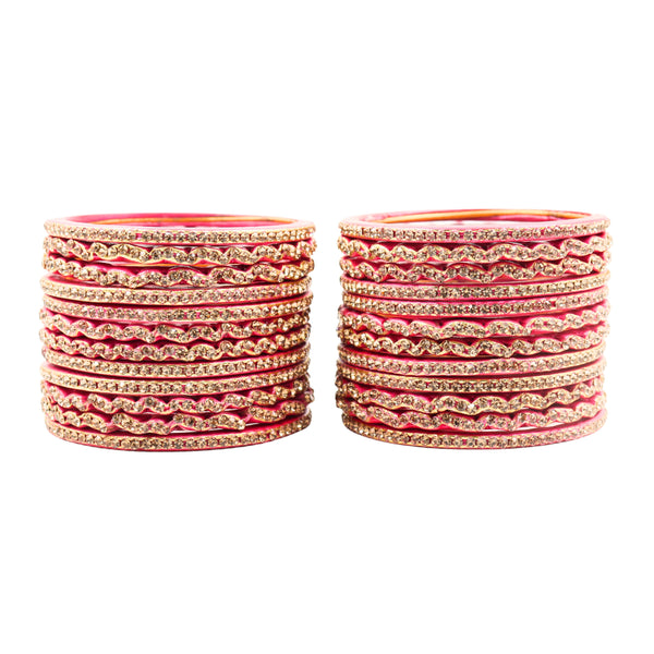 Lac Bangle Lahthi Handmade Bangle set Traditional Bangles Lakh (24 Pieces set)Pink