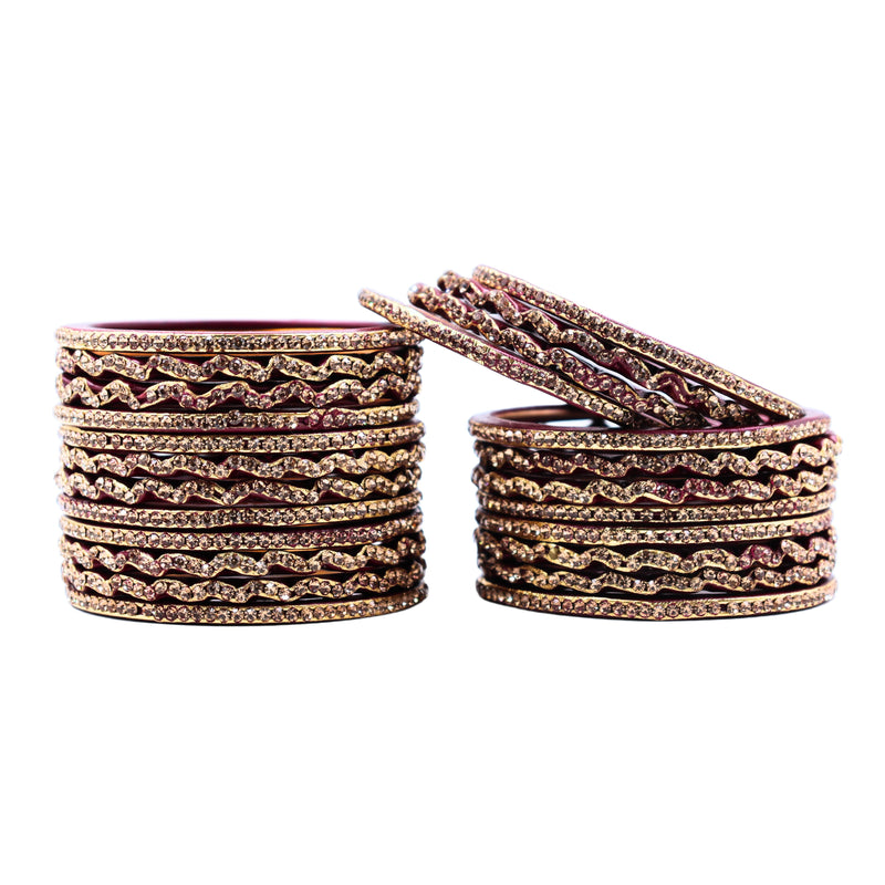 Lac Bangle Lahthi Handmade Bangle set Traditional Bangles Lakh chuda(24 Pieces set)Maroon